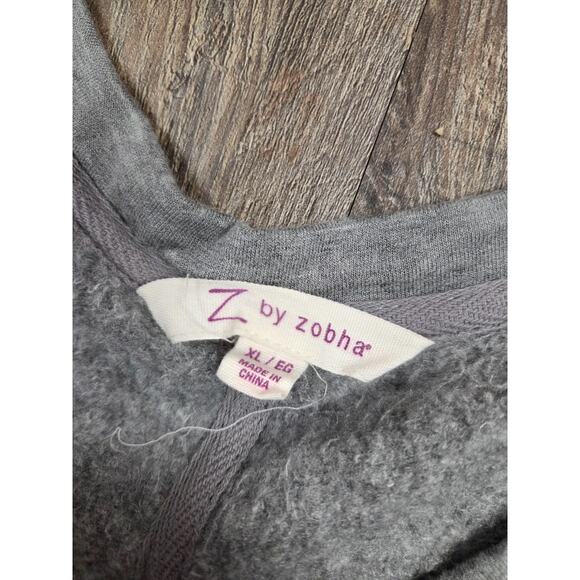 Z by Zobha Studio Tee Heather Light Grey Yoga Shirt Size XL Super Soft - Picture 2 of 4